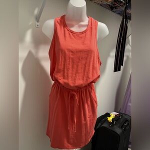 Coral Sleeveless Dress